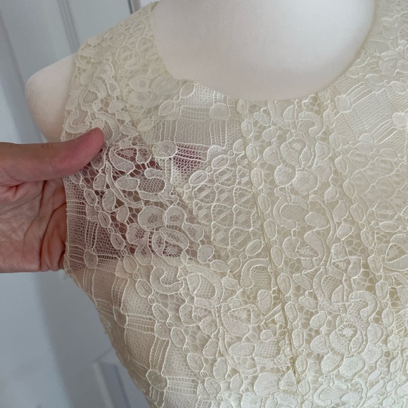 Galina NEW Ivory Sleeveless Lace Corset Crop Top Size 6 NWT - Picture 4 of 12